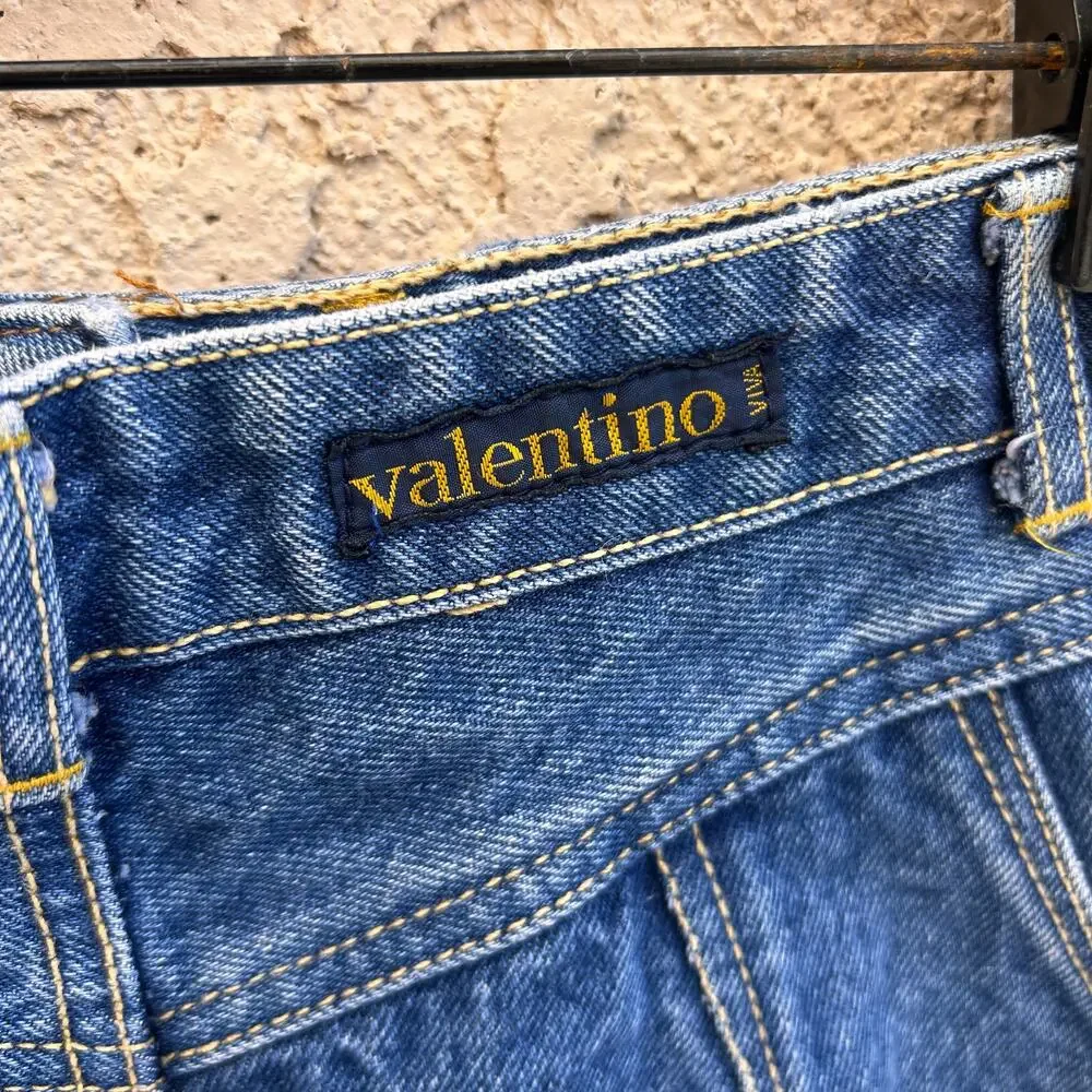 Vintage Valentino Denim Pencil Skirt Size 26”
